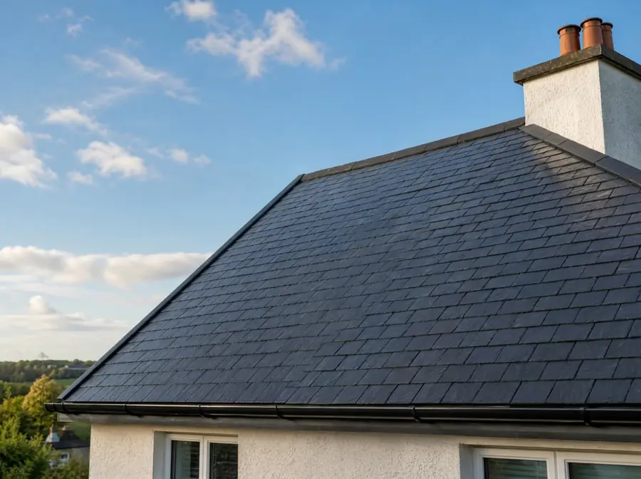 Roof clean — after