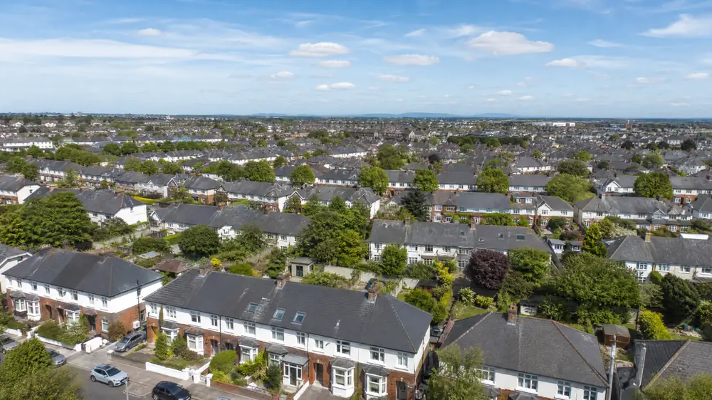 Aerial view of Dublin rooftops we cover