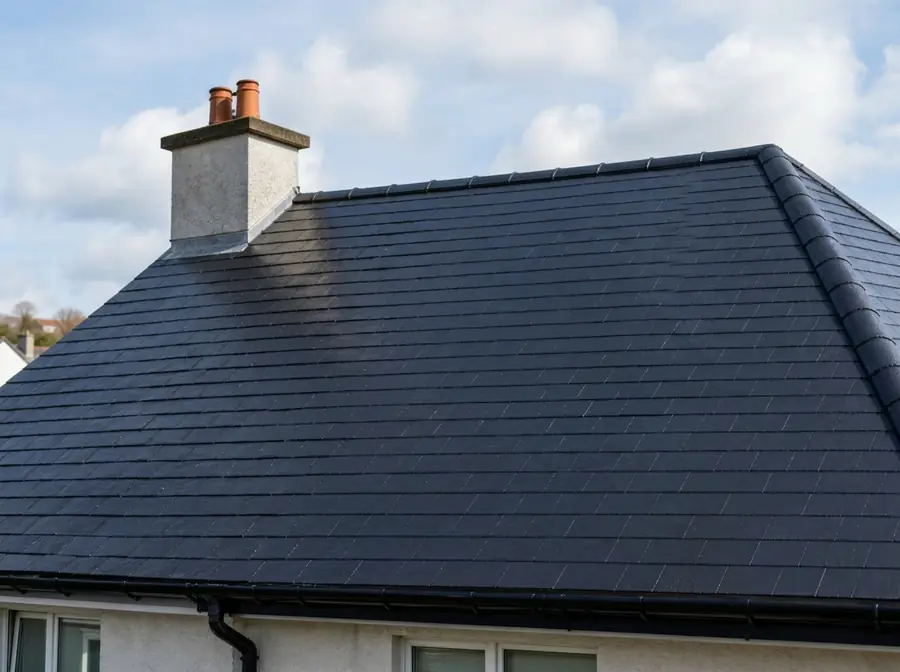 Roof coating — after